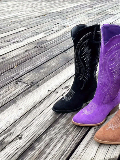 Alice | Midnight Suede Boots