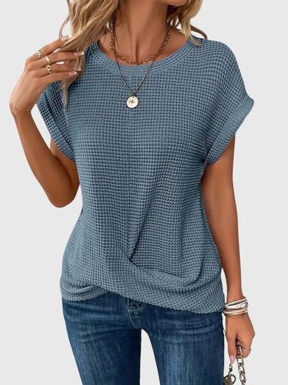 Isa | Elegant Blouse With Crew Neck