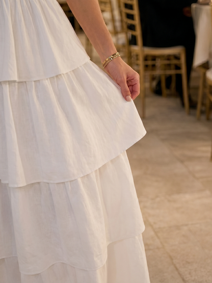 Gemma | Strapless Smocked Bodice Midi Dress
