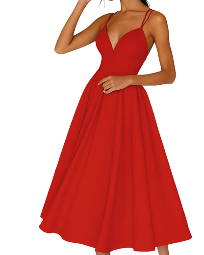 Daisy | Women Wedding Guest Strappy Midi Dress