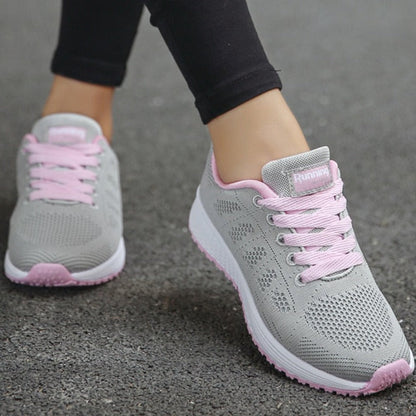 Anna | Womens Lace Up Casual Walking Sneakers