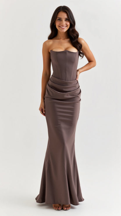 Bella | Women’s Wedding Guest Column Maxi Dress