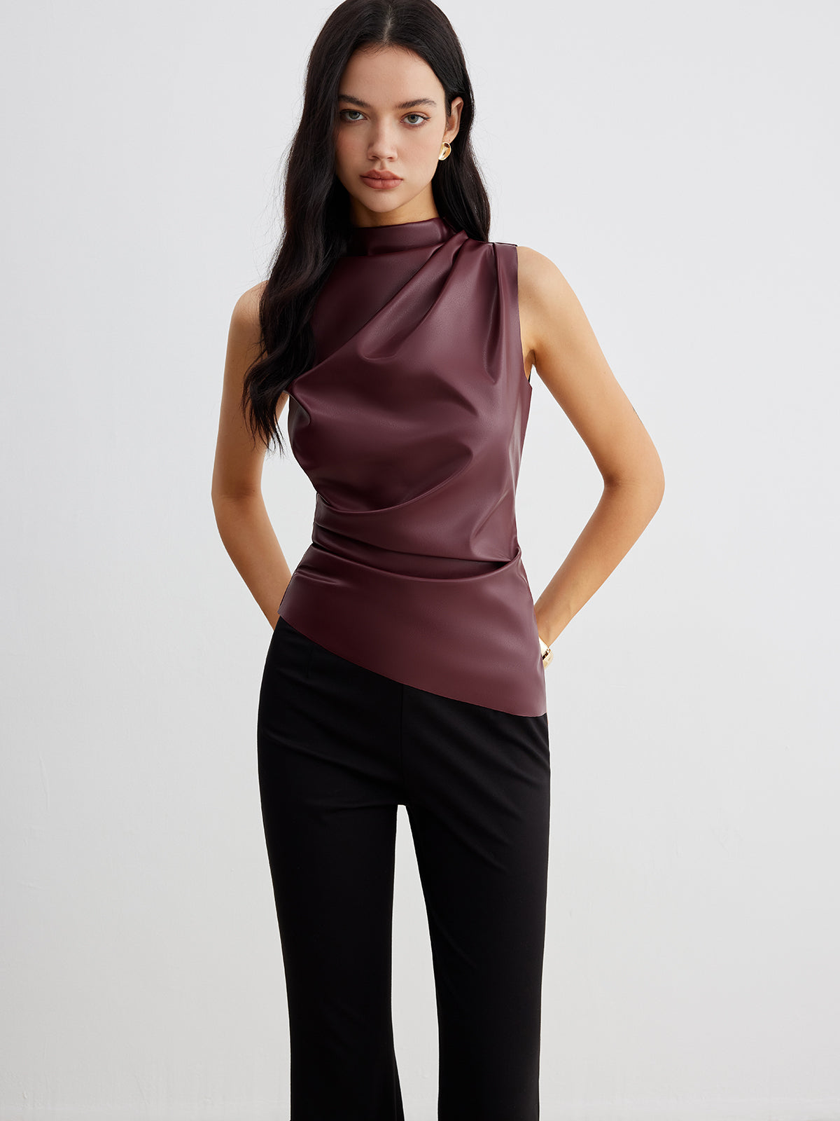 Ella | Women’s Summer Sleeveless Chic High Neck Top