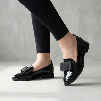 Lily | Women’s Orthopedic Pointed Toe Bow Detail Loafers