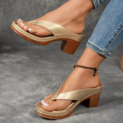 Abigail | Womens Orthopedic Slip On Sandal Heels