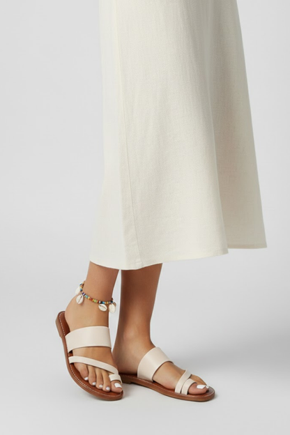 Kimberly | Women’s Slip-On Sandals with Buckle Strap