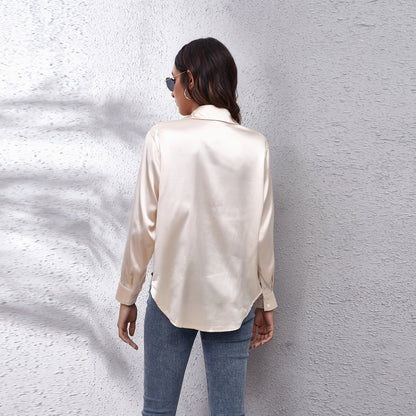Sydney | Women’s Casual Workwear Loose Fit Satin Blouses