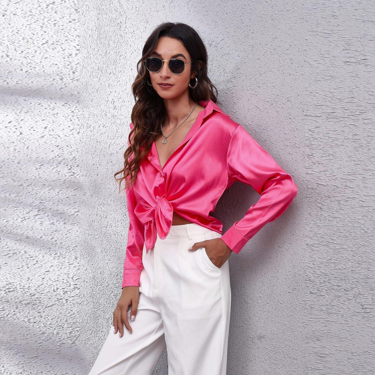 Sydney | Women’s Casual Workwear Loose Fit Satin Blouses