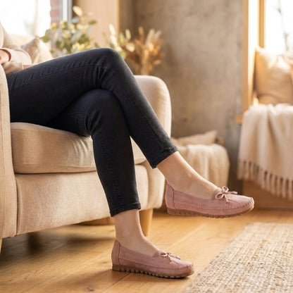Madison | Women’s Orthopedic Perforated Bow Comfort Loafers