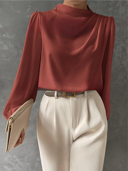 Madison | Women Elegant Relaxed Fit Long Sleeve Blouse