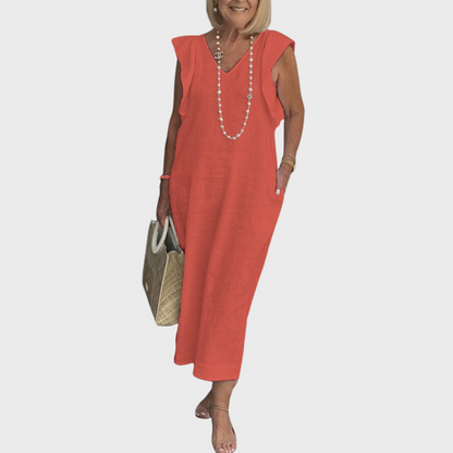 Alexis | Women's Sleeveless Pocket Maxi Casual Dress