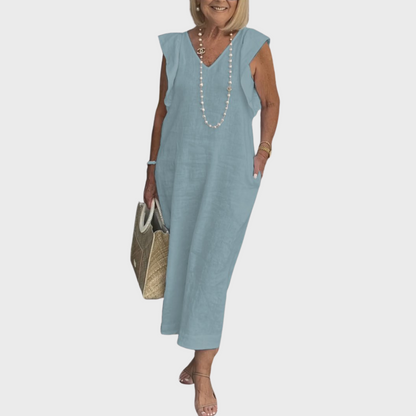 Alexis | Women's Sleeveless Pocket Maxi Casual Dress