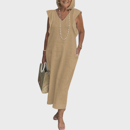 Alexis | Women's Sleeveless Pocket Maxi Casual Dress