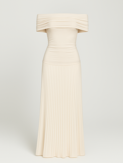 Bella | Women's Wedding Guest Pleated Maxi Dress
