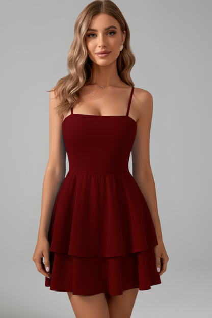 Madison | Women’s Spaghetti Strap Flared Skirt Mini Dress