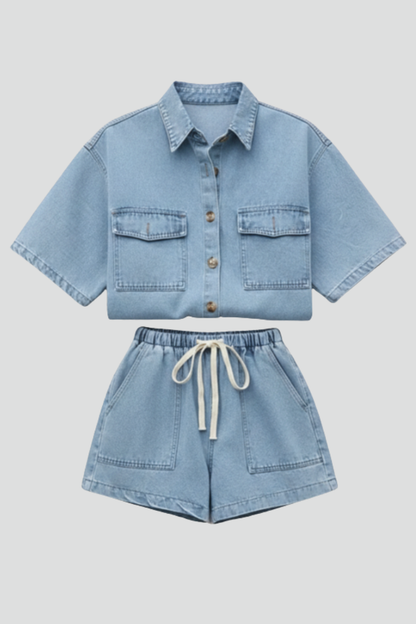 Brooklyn | Women’s Short Sleeve Set With Shorts