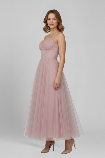 Grace | Women’s Strapless Tulle Skirt Maxi Dress