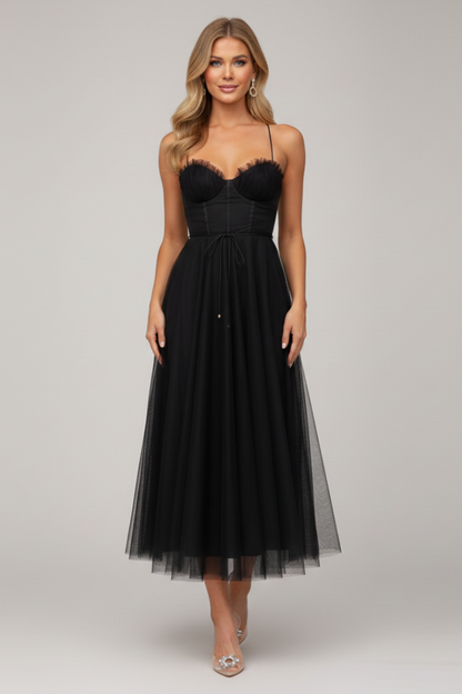 Grace | Women’s Strapless Tulle Skirt Maxi Dress