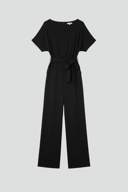 Danielle | Women’s Tie-Belt Wide-Leg Classic Jumpsuit