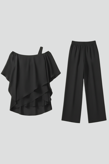 Chloe | Women’s Off-Shoulder Flowing Wide-Leg Jumpsuit