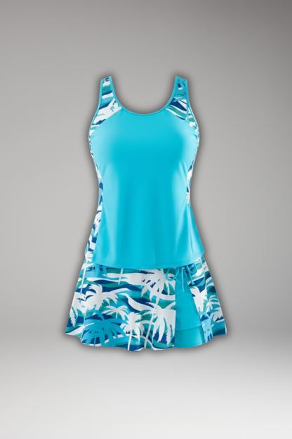 Ava | Women’s Racerback Tankini Set with Skirt