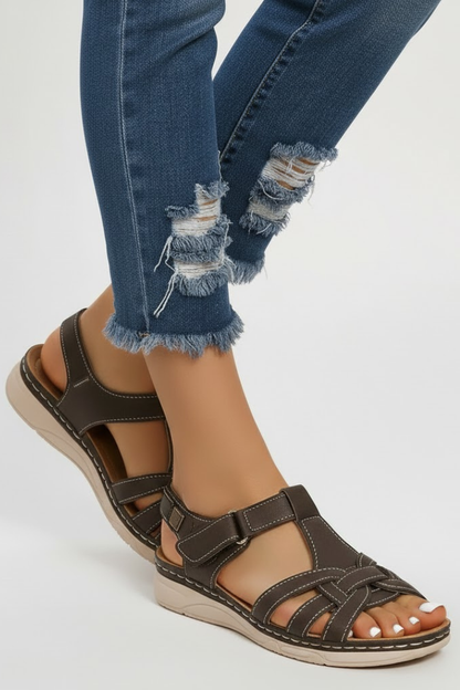 Hannah | Women’s Retro Strap Sandals with Buckle Fastening