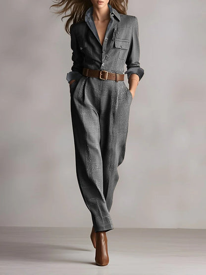 Mirabelle | Women's Tweed Jumpsuit