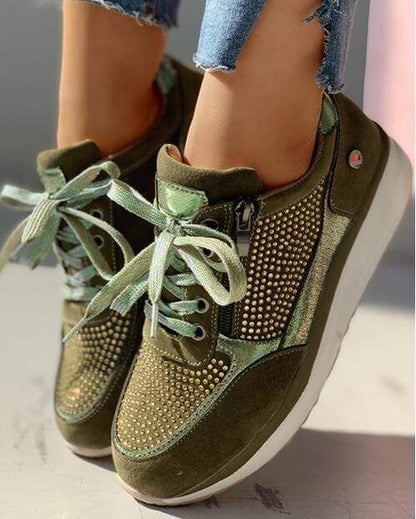 Ashley | Womens Lace Up Platform Sneakers