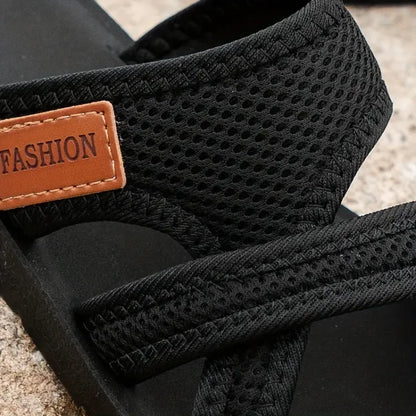 Dakota | Womens Slip On Flat Strap Sandals