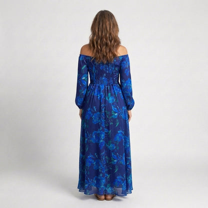 Stella & Grace™ | Off Shoulder Floral Maxi Dress