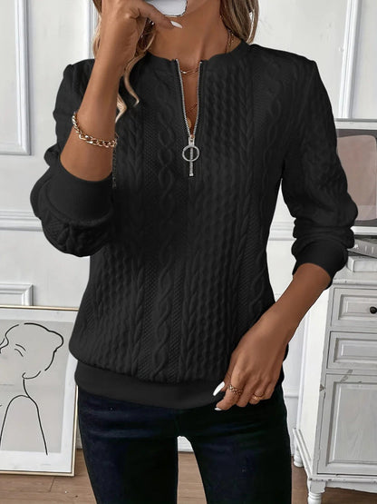 Freya | Women’s Elegant Spring Half-Zip Top