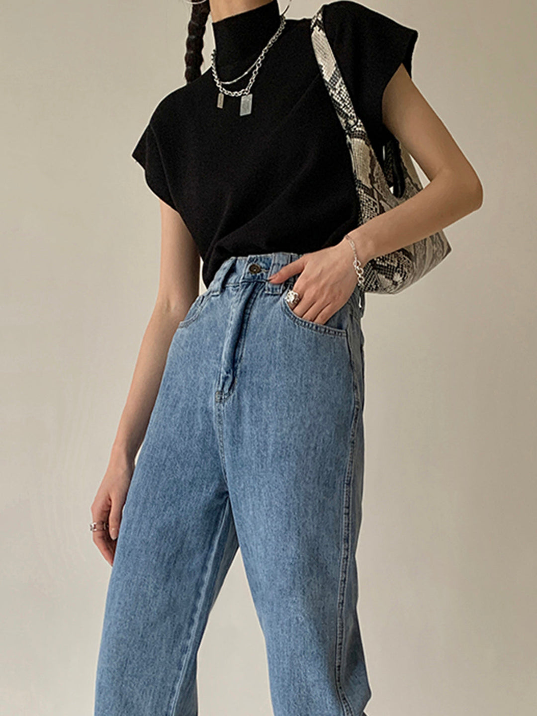 Claire | Women's Mock Neck Short Sleeve Casual Top