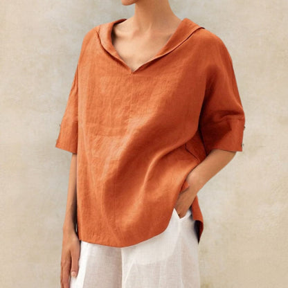 Clara | Women’s Spring Relaxed V-Neck Top