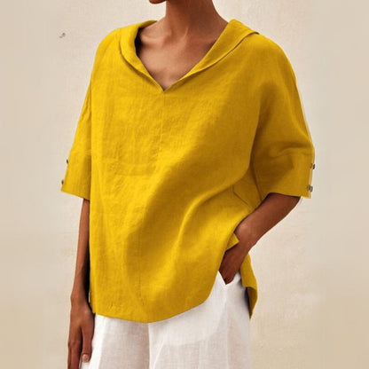 Clara | Women’s Spring Relaxed V-Neck Top