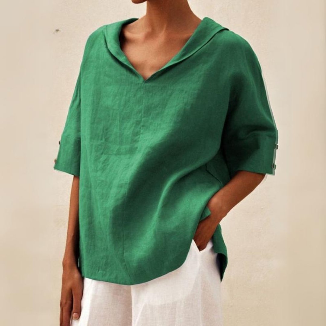 Clara | Women’s Spring Relaxed V-Neck Top