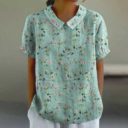 Tilda | Women's Mint Wildflower Print Blouse