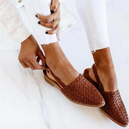 Blair | Women's Slip On Woven Flat Loafers