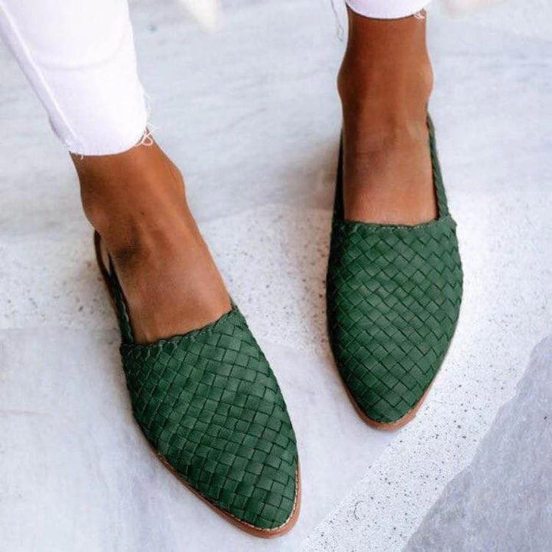 Blair | Women's Slip On Woven Flat Loafers