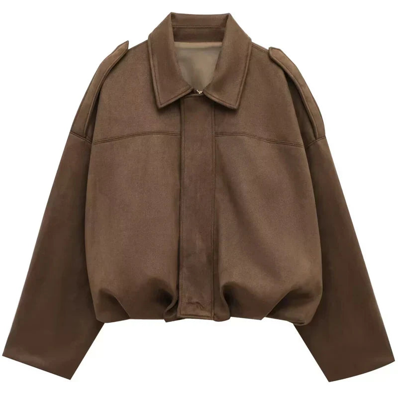 Addison | Women's Cropped Zip Up Bomber Jacket