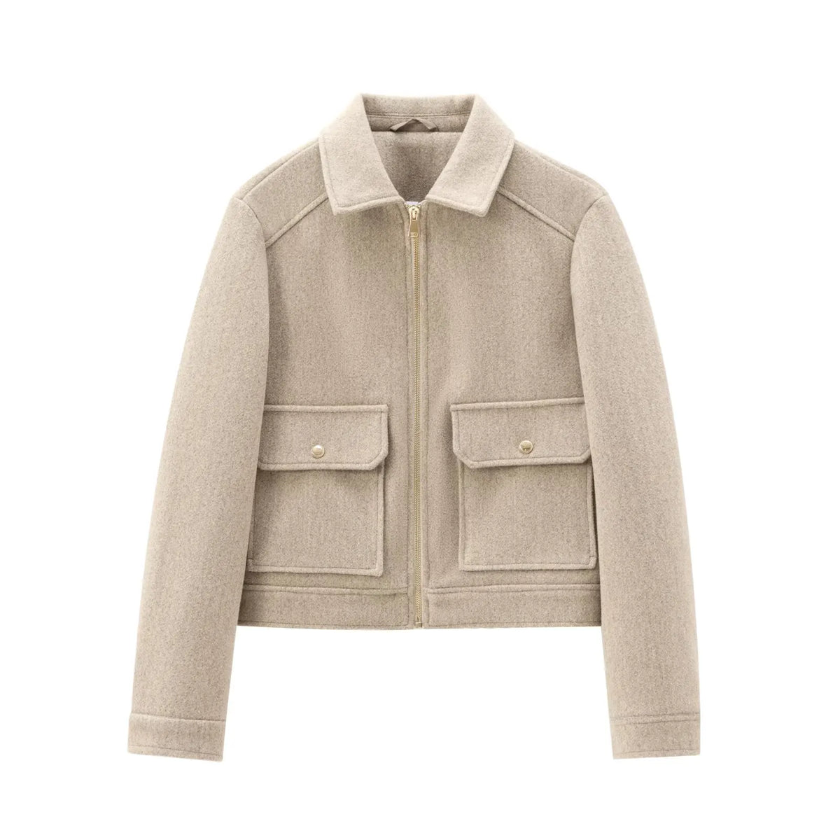 Beatrice | Women's Cropped Zip Up Bomber Jacket